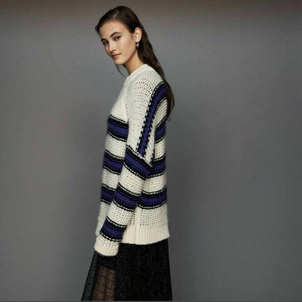 Maje Mohair sweater T3 loose fit --- violet strip